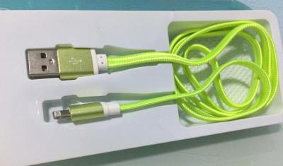 สายชาร์ทโทรศัพท์ - fast data cable สีเขียว - กล่องฟ้า - B3116