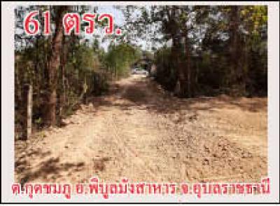 POP-1218 #ขายที่ดินอุบล ที่ดิน 61 ตรว. โซนน้ำมันบางจากพิบูลมังสาหาร ต.กุดชมภู อ.พิบูลฯ จ.อุบลฯ ถมแล้