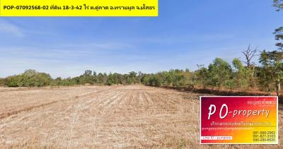POP-07092568-02 #ขายที่ดินยโสธร 18-3-42 ไร่ ต.ดู่ลาด อ.ทรายมูล จ.ยโสธร